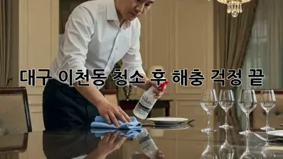 대구 이천동, 청소 후 해충 걱정 끝!
