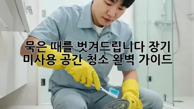 묵은 때를 벗겨드립니다! 장기 미사용 공간 청소 완벽 가이드